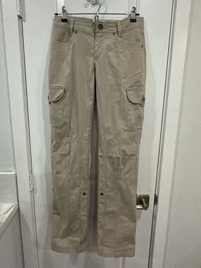 Kuhl Splash Roll-Up Hiking Cargo Pants Women's Size 2 Regular Khaki Beige